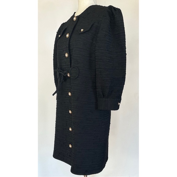 Tara Jarmon Black Rosel Tweed Short Dress Size 40 Medium Traditional Retroglam - Picture 7 of 16